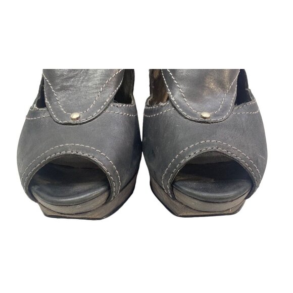 MISS SIXTY Women Sandals Size 8.5 Black Open Toe Heeled Business Casual - Picture 3 of 11